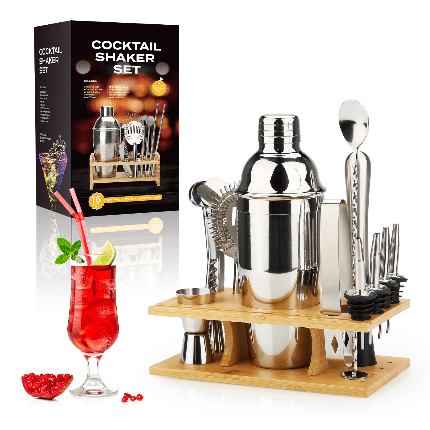 16-teiliges Cocktail-Set für Zuhause