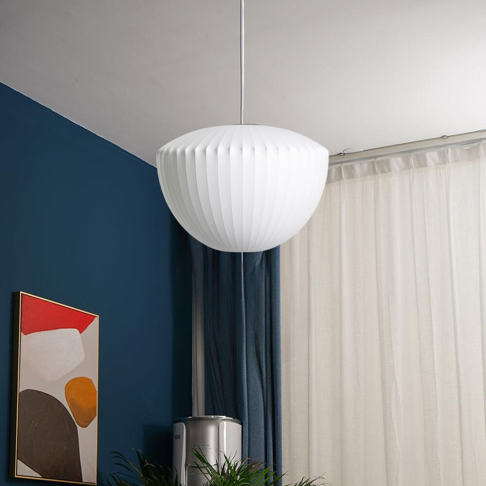 Pendelleuchte mit Seidenblasen – Cluster-Design aus Stahl