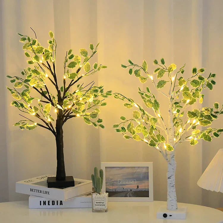 Grüne Blätter LED Lichterkette
