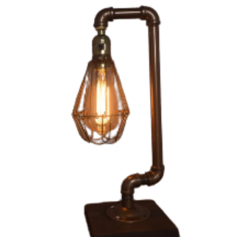 Loft-Style Metall-Tischlampe im Vintage-Look – Robuste Retro-Beleuchtung