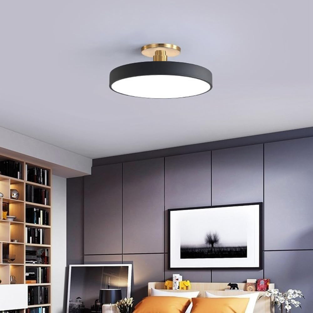 Runde LED-Halbeinbauleuchte Im Modernen, Klaren Design