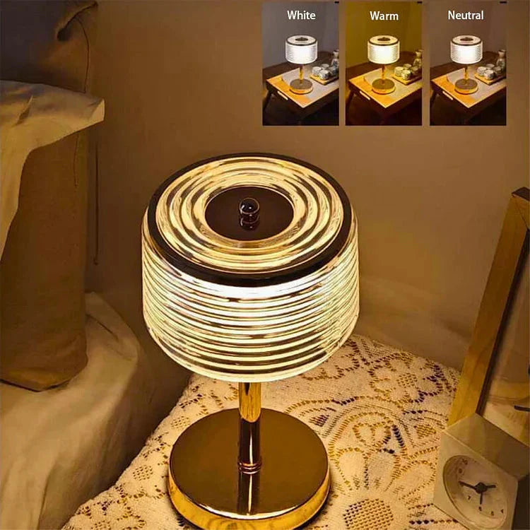 Runde LED-Tischlampe im Ring-Design