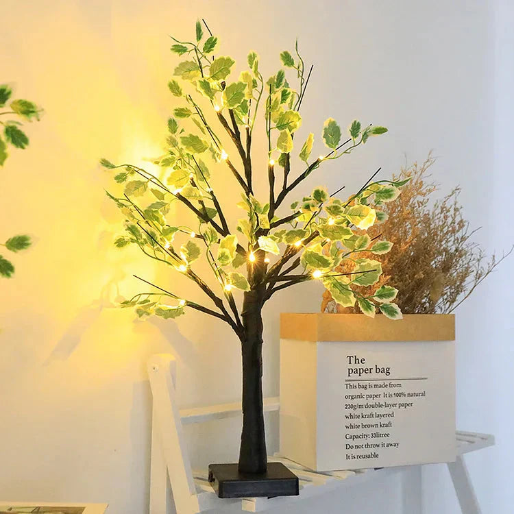 Grüne Blätter LED Lichterkette
