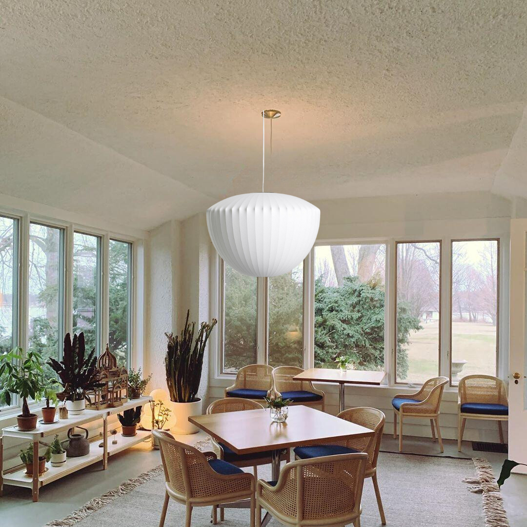 Pendelleuchte mit Seidenblasen – Cluster-Design aus Stahl