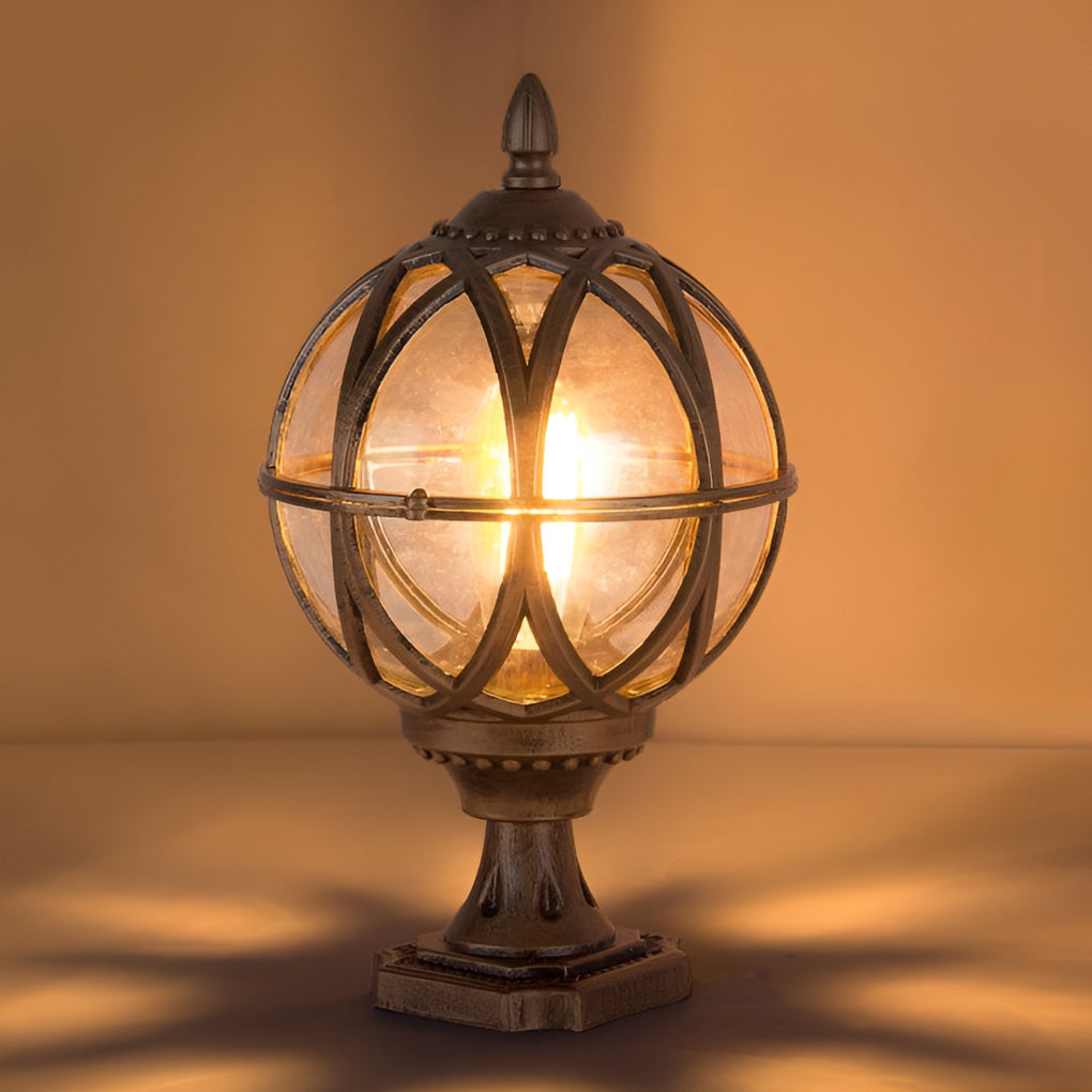 Vintage-Wandleuchte Mit Laternen-Glas für Den Außenbereich