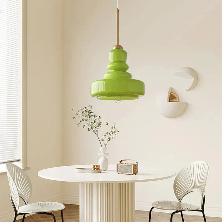 Bauhaus Stil Glas Pendellampe – Vintage Deckenleuchte