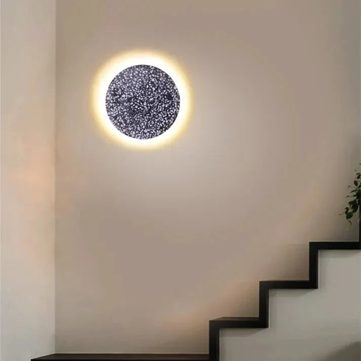 Minimalistische Wandlampe mit Steinoptik – Für Innenbeleuchtung