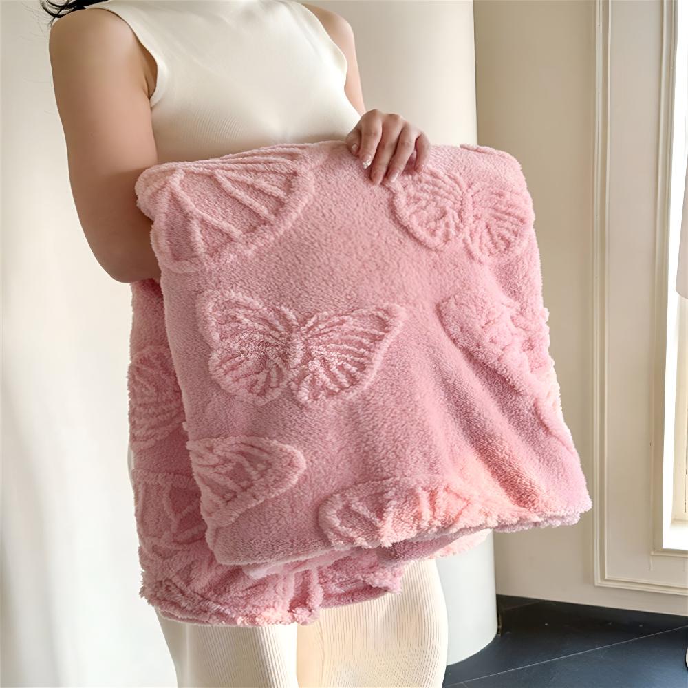 Schmetterlingsdecke aus Jacquard-Flanell
