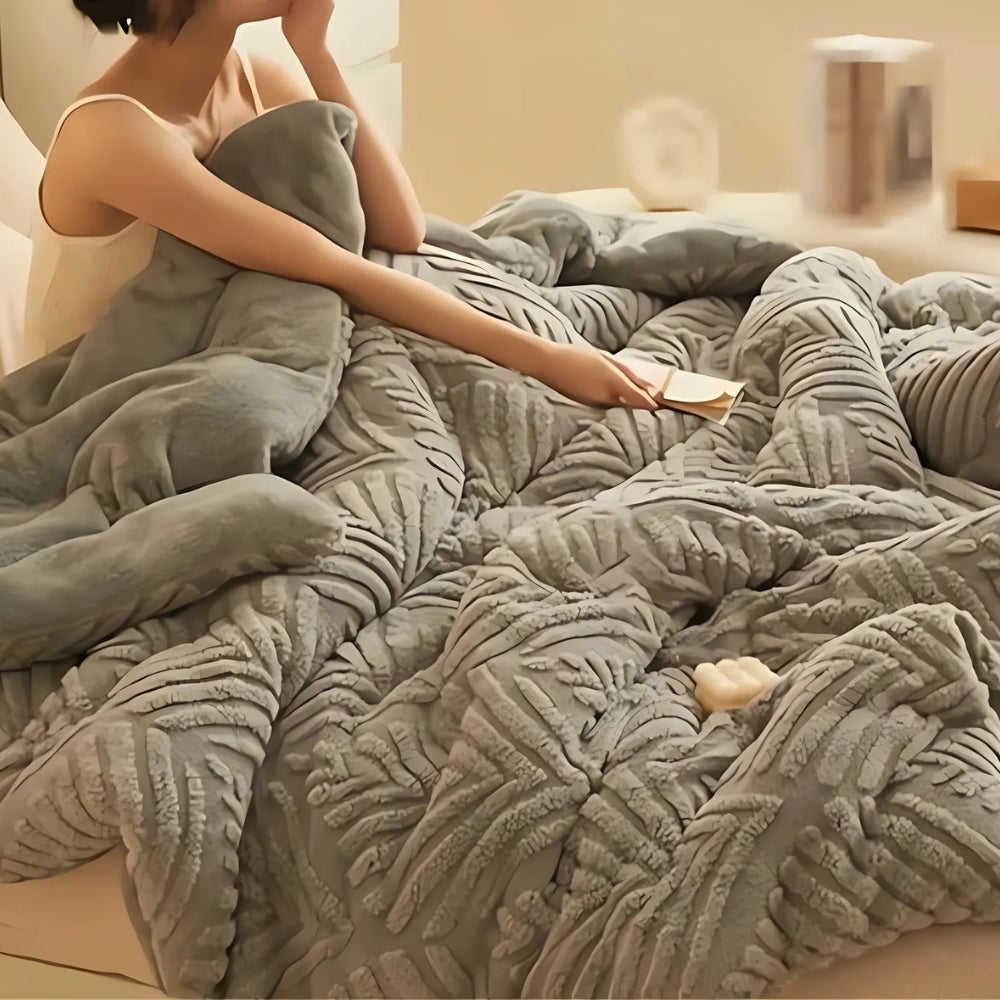 Kuscheldecke mit Ahorn-Design