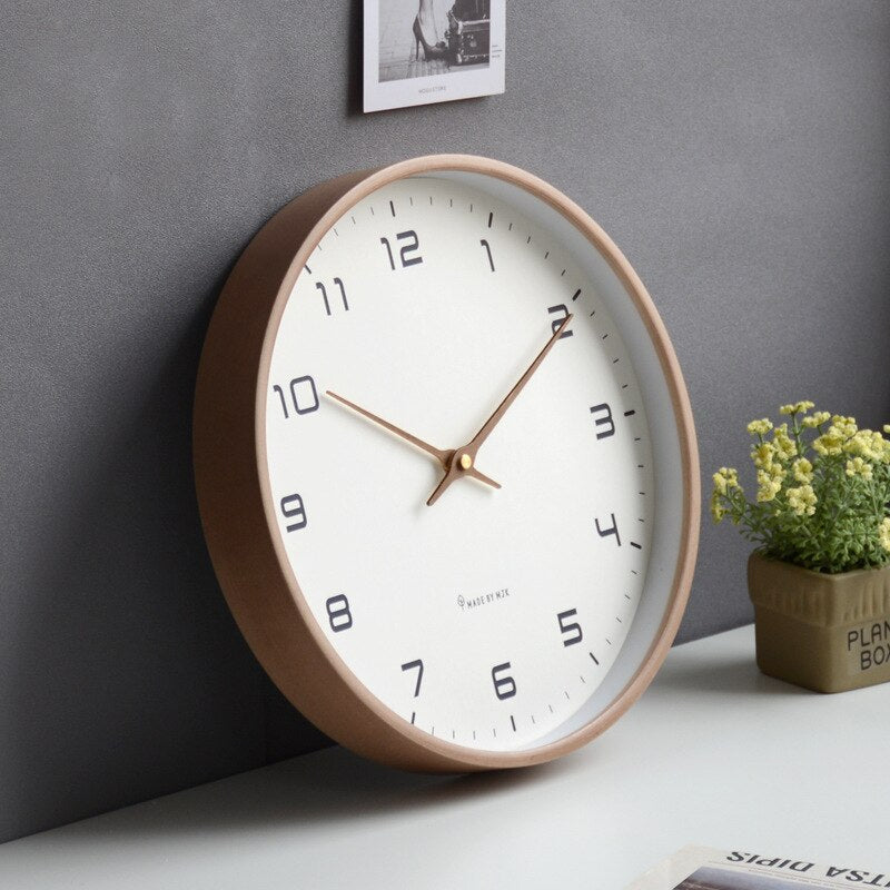 NordicGlow Holz-Wanduhr – Minimalistisches skandinavisches Design für zeitlose Eleganz