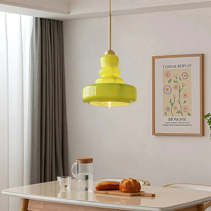 Bauhaus Stil Glas Pendellampe – Vintage Deckenleuchte