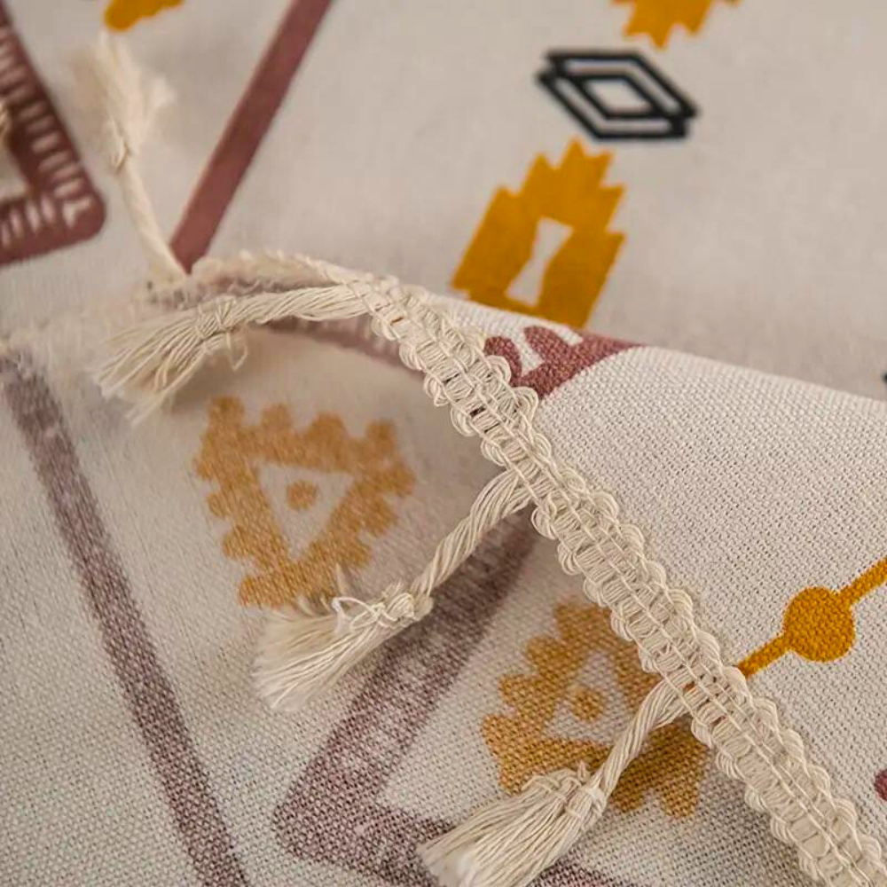 Exquisite Boho-Tischdecke mit Dekorativen Quasten