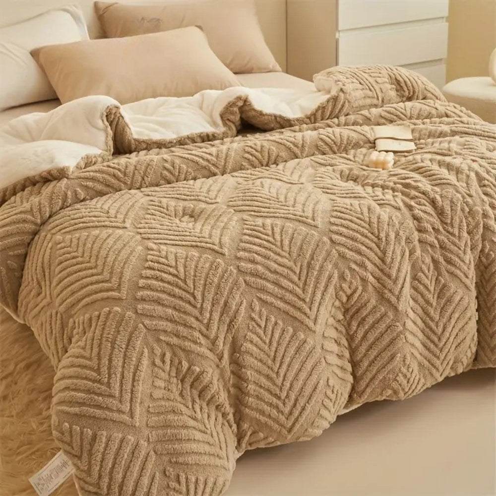 Kuscheldecke mit Ahorn-Design