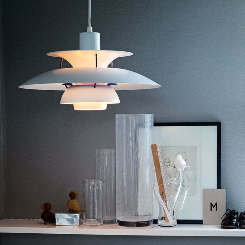 LED-Hängeleuchte mit Stoffschirm