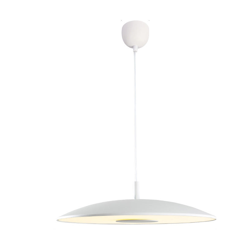 Industrielle LED Pendelleuchte aus Eisen und Nickel