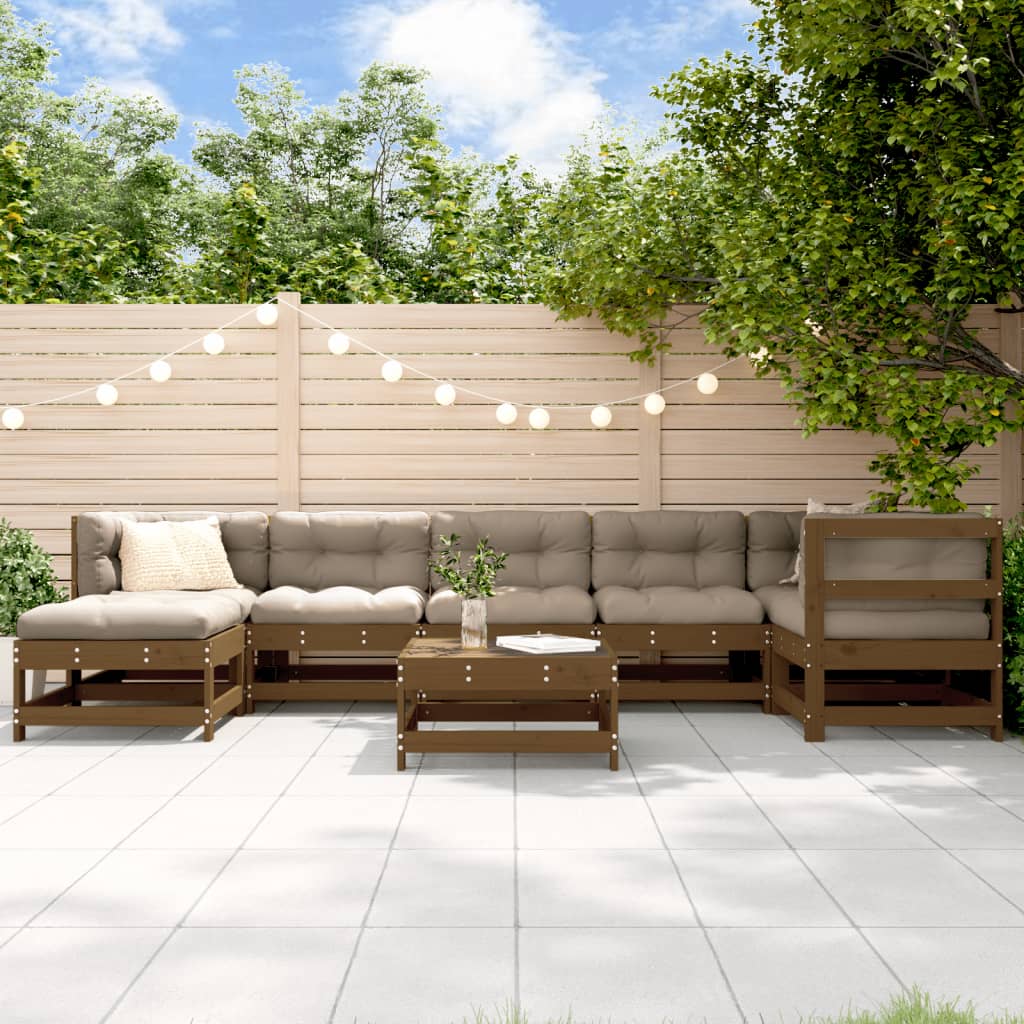 8-Tlg. Garten-Lounge-Set Kiefernholz Imprägniert