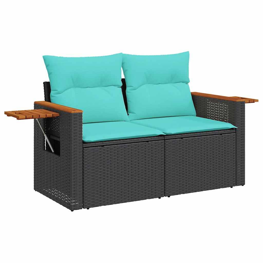 7-Tlg. Garten-Sofagarnitur Mit Kissen Poly Rattan