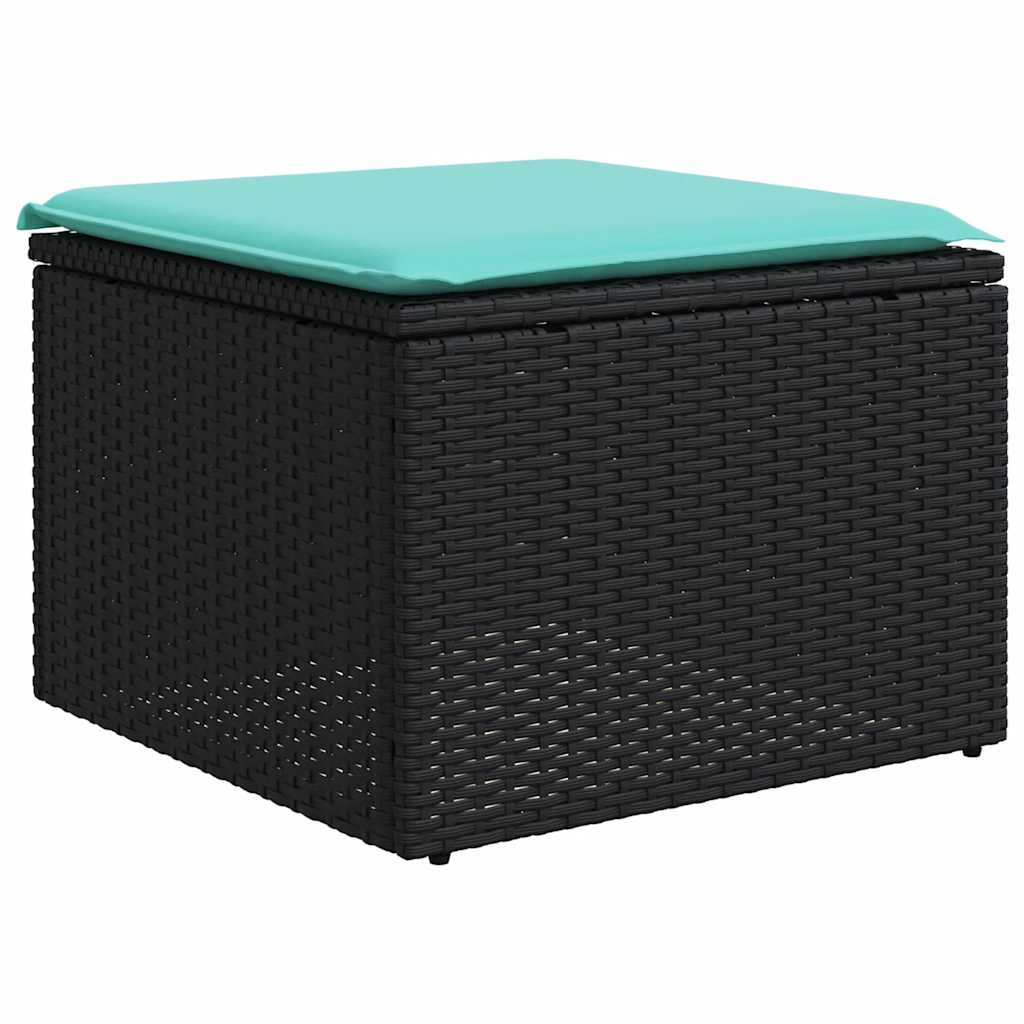 7-Tlg. Garten-Sofagarnitur Mit Kissen Poly Rattan