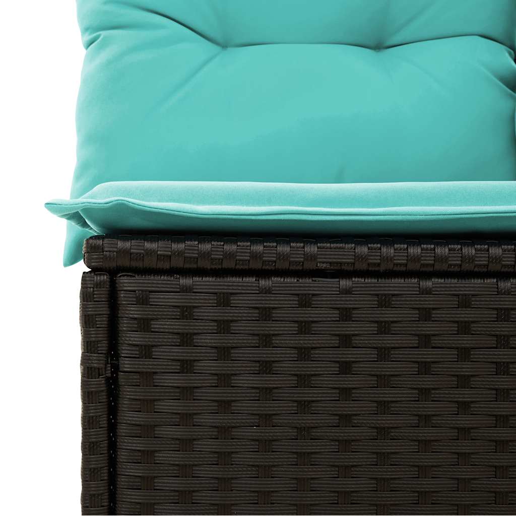 7-Tlg. Garten-Sofagarnitur Mit Kissen Poly Rattan