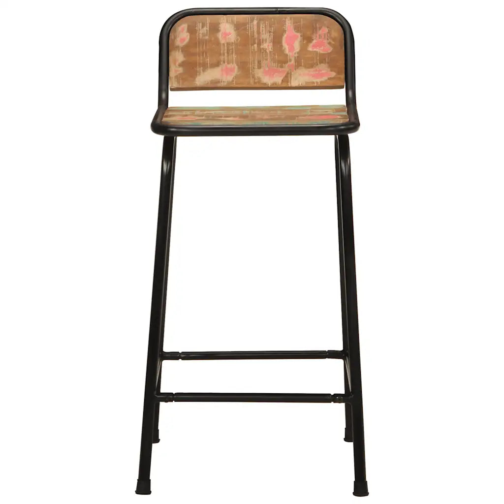 Barhocker 2 Stk. Altholz Massivholz