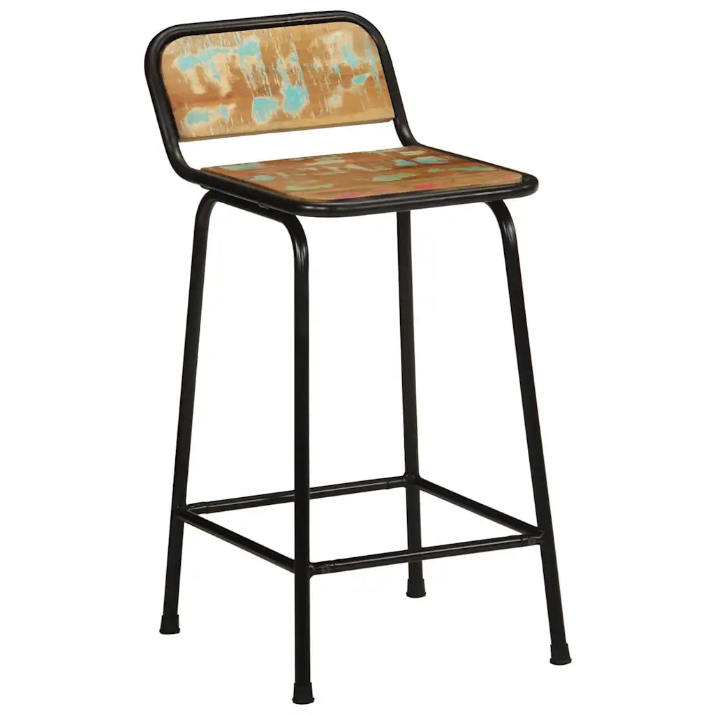 Barhocker 2 Stk. Altholz Massivholz
