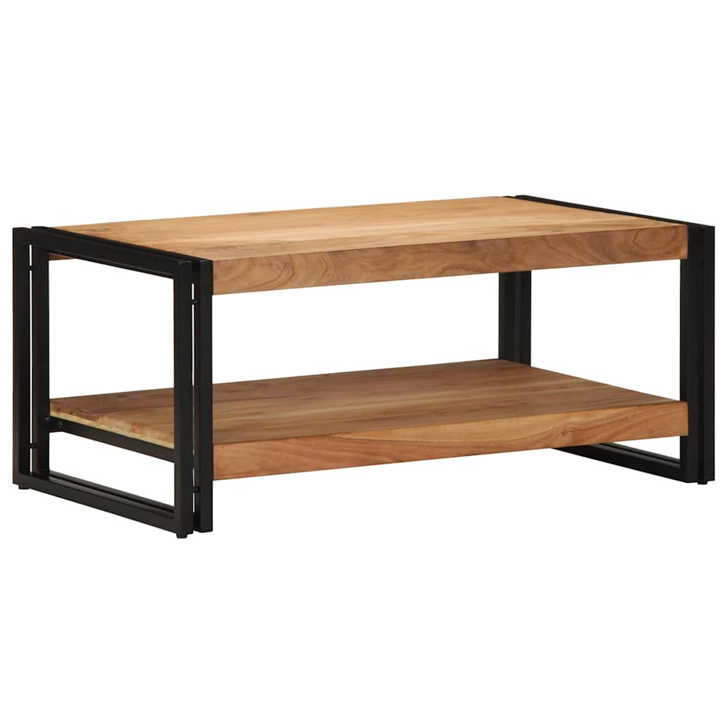 Couchtisch 90X50X38 Cm Massivholz Akazie Mehrfarbig