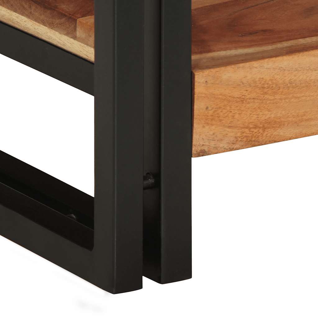 Couchtisch 90X50X38 Cm Massivholz Akazie Mehrfarbig