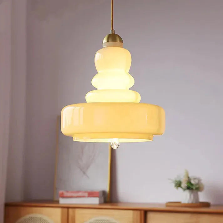 Bauhaus Stil Glas Pendellampe – Vintage Deckenleuchte