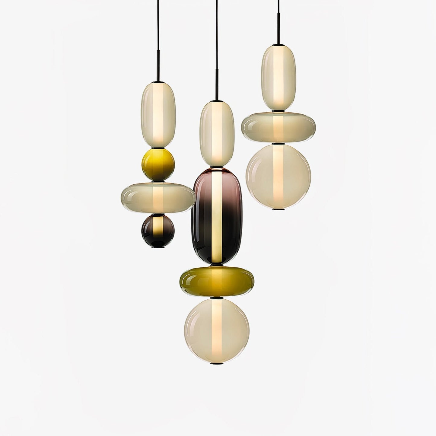 Pendellampe aus Kandiertem Glas – Modernes Beleuchtungsdesign