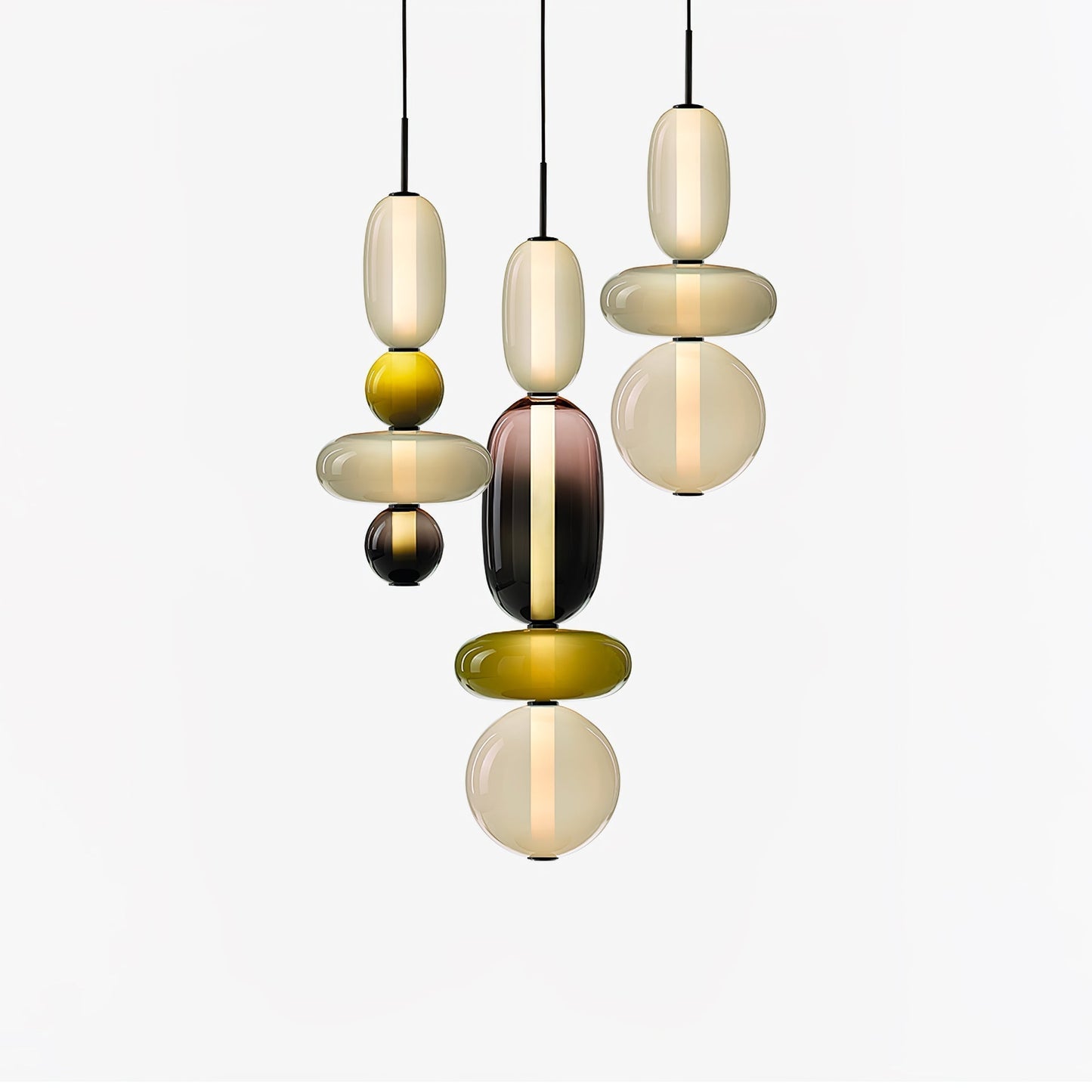 Pendellampe aus Kandiertem Glas – Modernes Beleuchtungsdesign