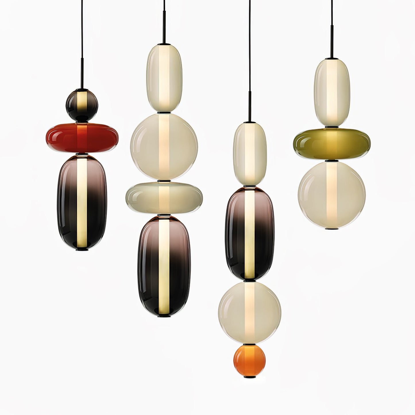 Pendellampe aus Kandiertem Glas – Modernes Beleuchtungsdesign