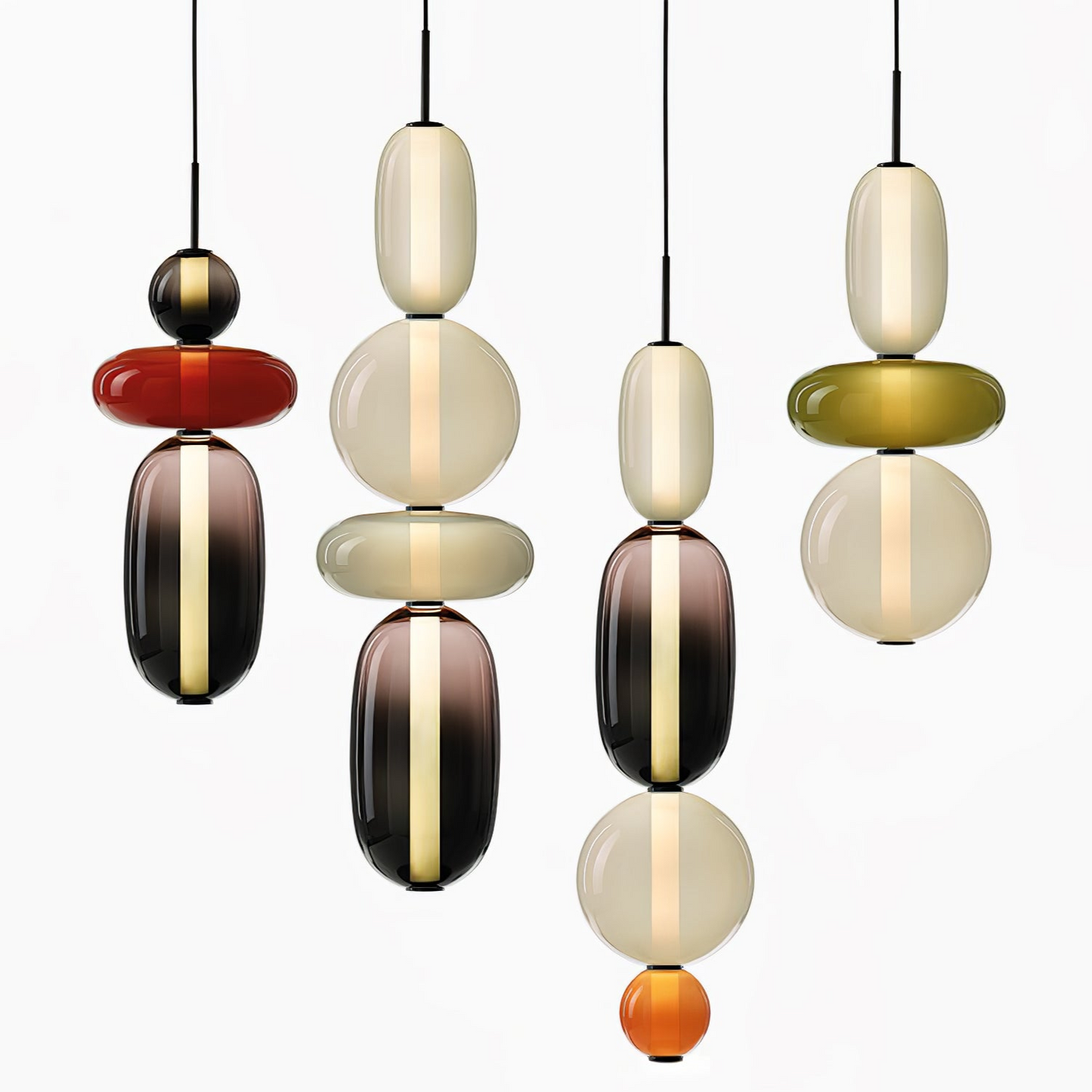 Pendellampe aus Kandiertem Glas – Modernes Beleuchtungsdesign