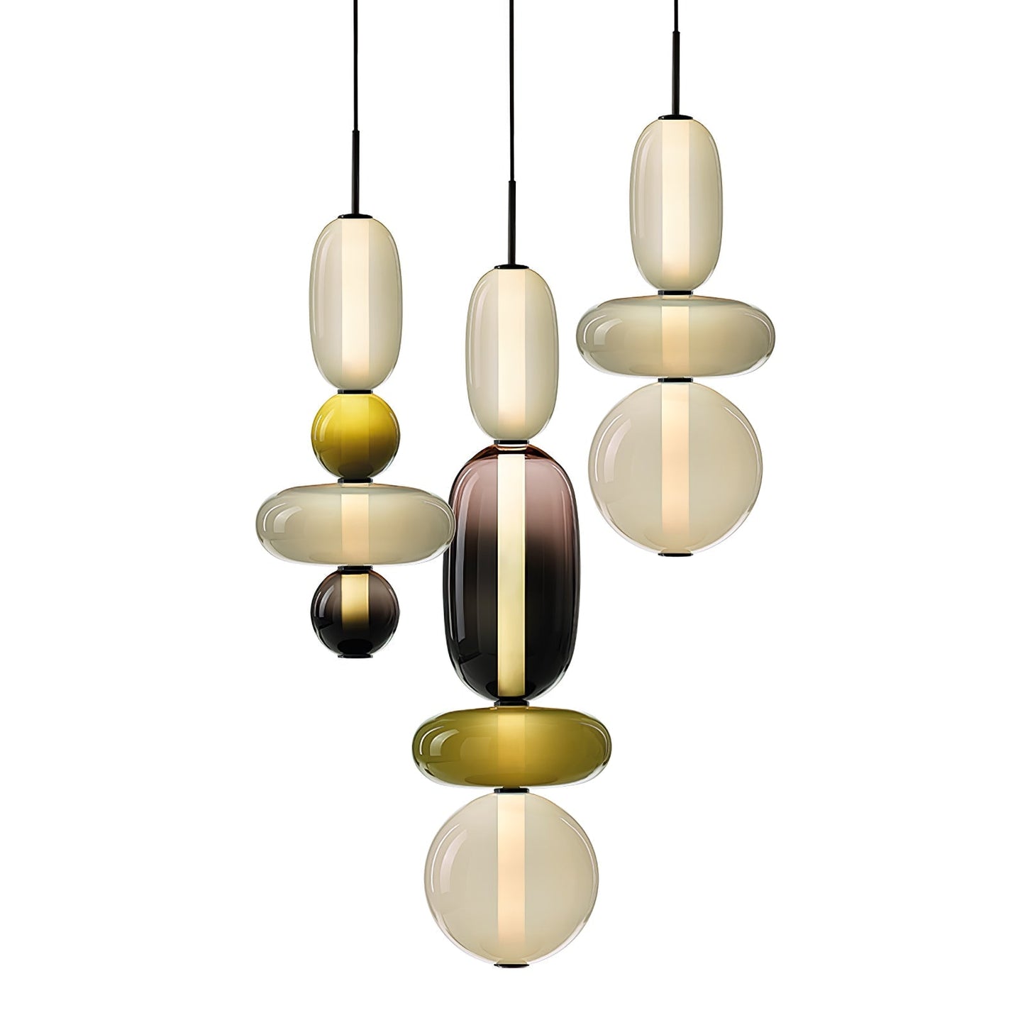 Pendellampe aus Kandiertem Glas – Modernes Beleuchtungsdesign