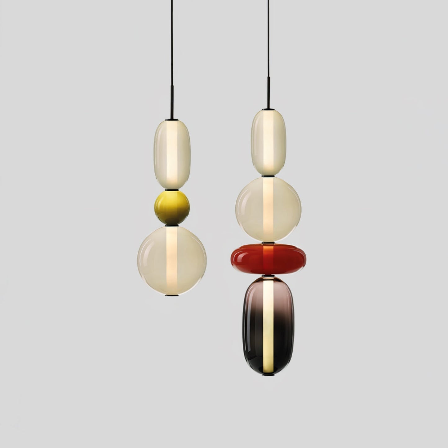 Pendellampe aus Kandiertem Glas – Modernes Beleuchtungsdesign