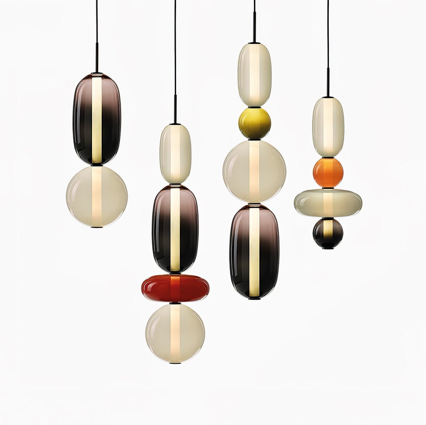 Pendellampe aus Kandiertem Glas – Modernes Beleuchtungsdesign
