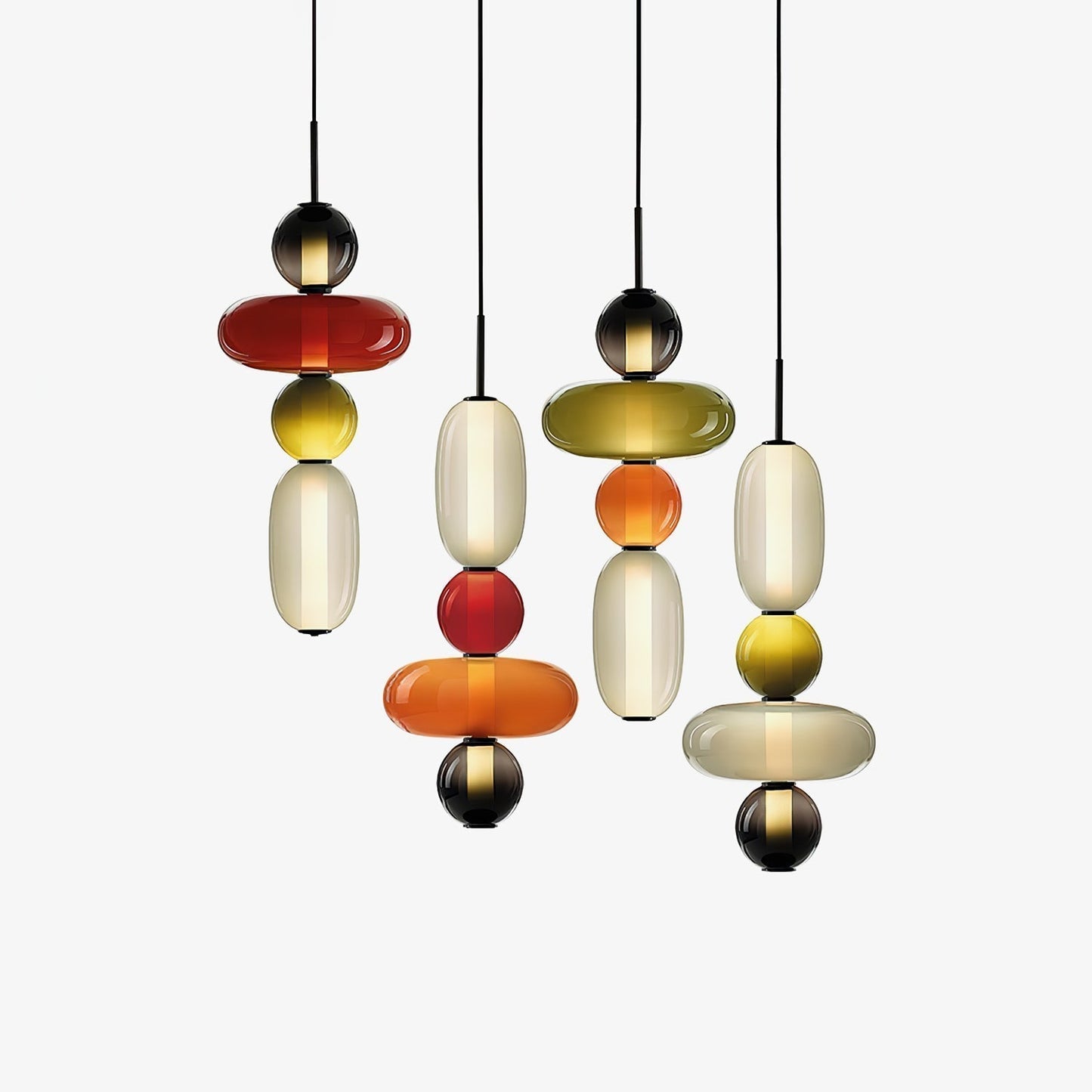 Pendellampe aus Kandiertem Glas – Modernes Beleuchtungsdesign