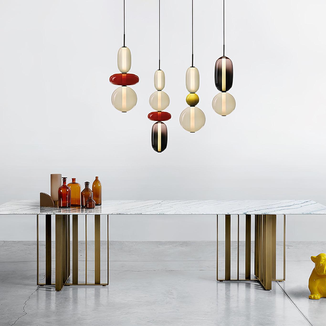 Pendellampe aus Kandiertem Glas – Modernes Beleuchtungsdesign