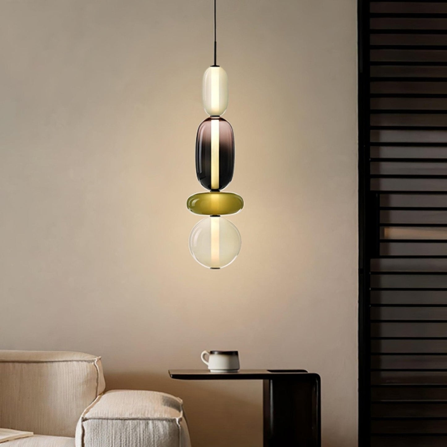 Pendellampe aus Kandiertem Glas – Modernes Beleuchtungsdesign