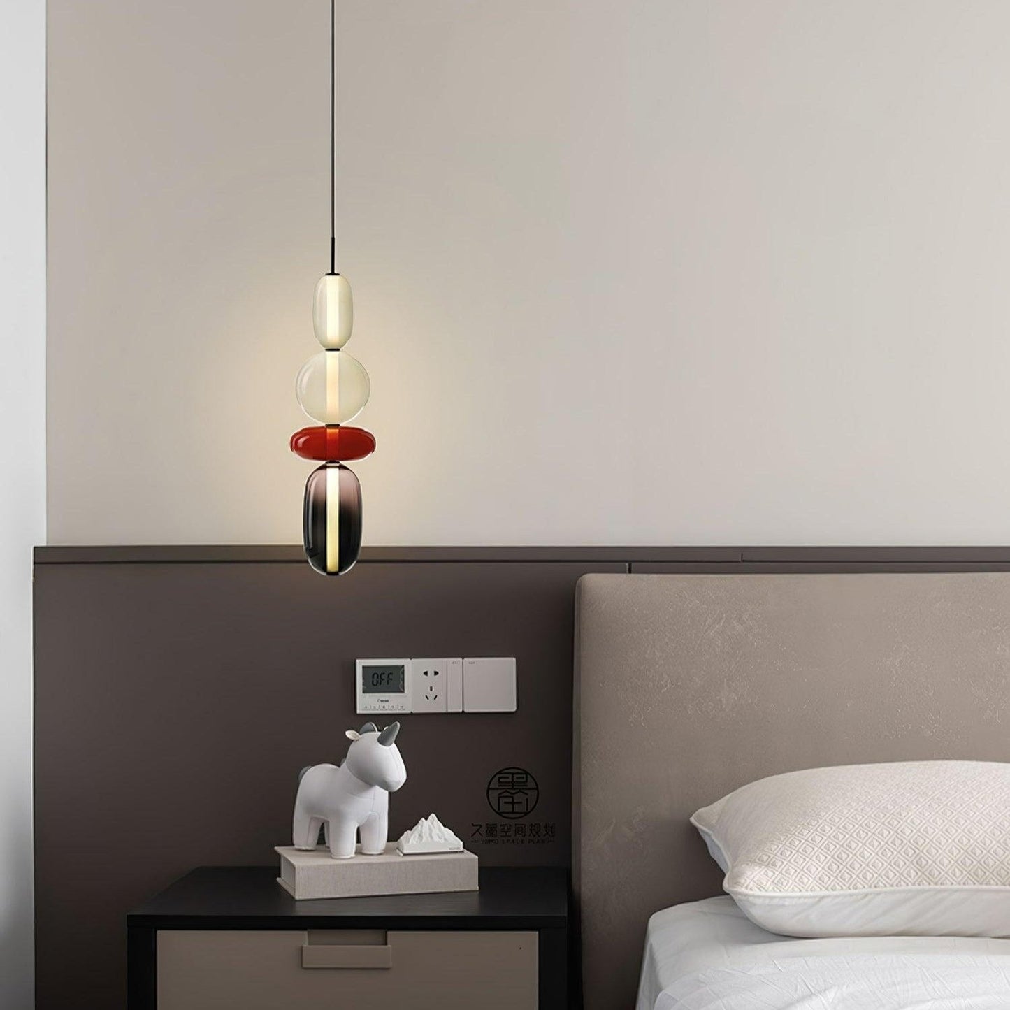 Pendellampe aus Kandiertem Glas – Modernes Beleuchtungsdesign
