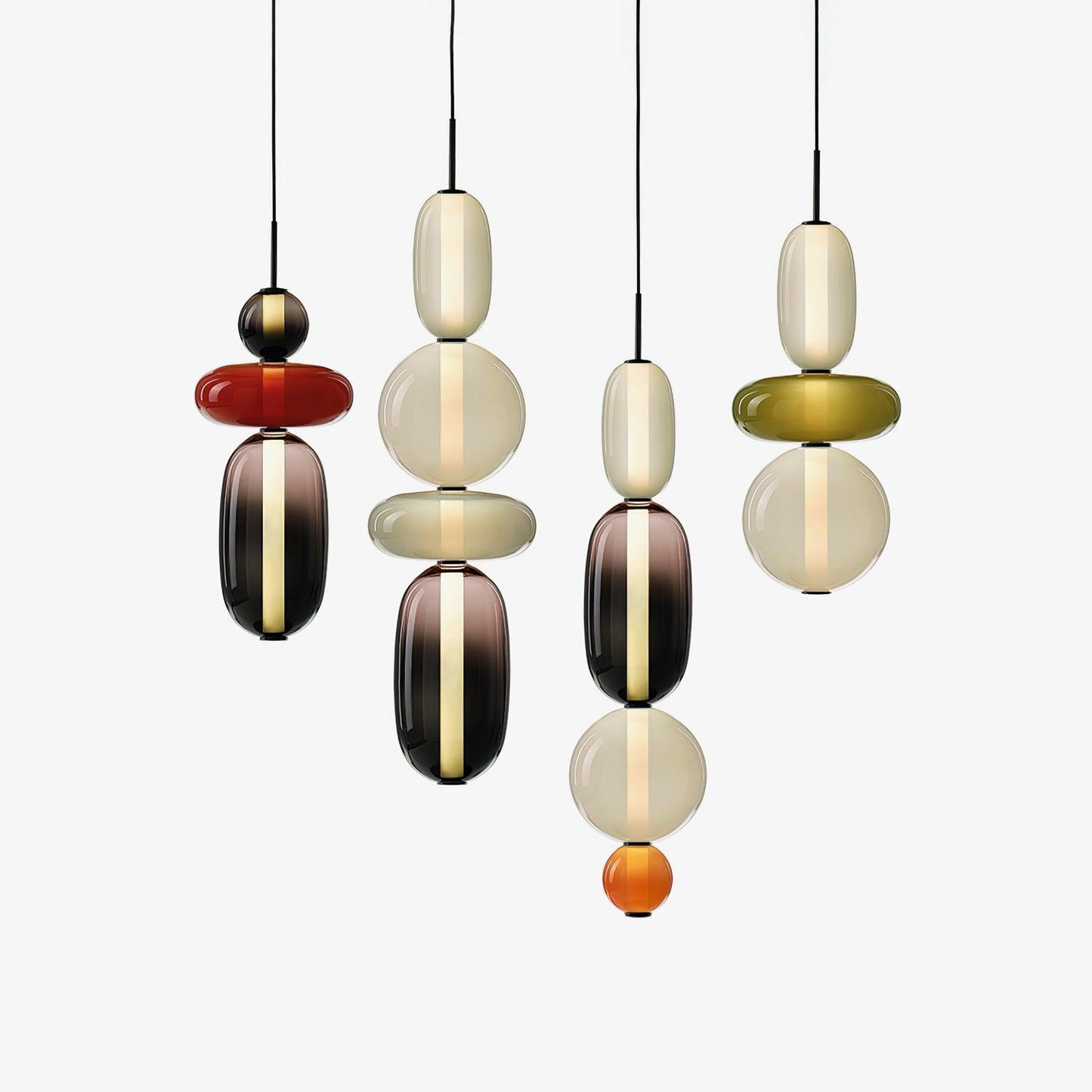 Pendellampe aus Kandiertem Glas – Modernes Beleuchtungsdesign