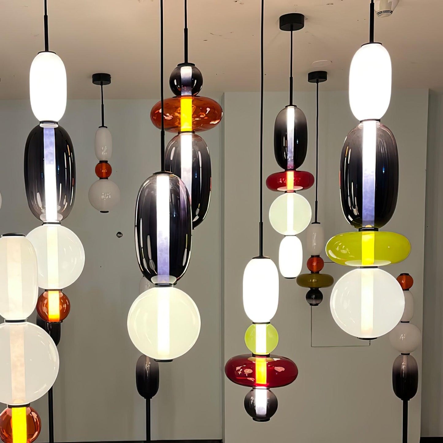 Pendellampe aus Kandiertem Glas – Modernes Beleuchtungsdesign