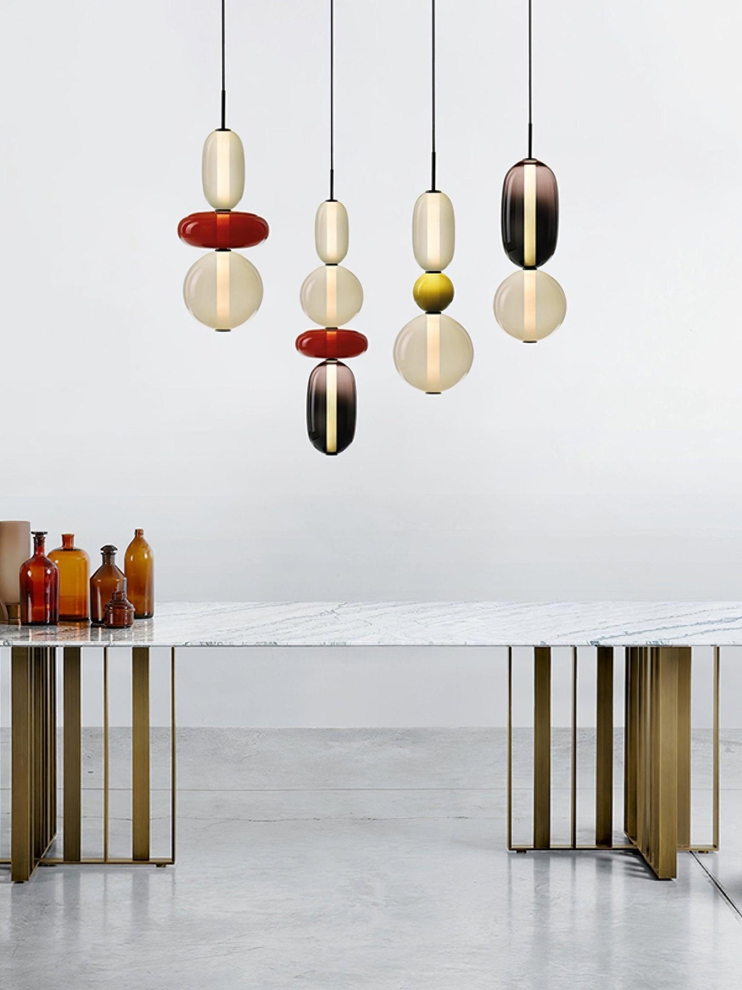 Pendellampe aus Kandiertem Glas – Modernes Beleuchtungsdesign