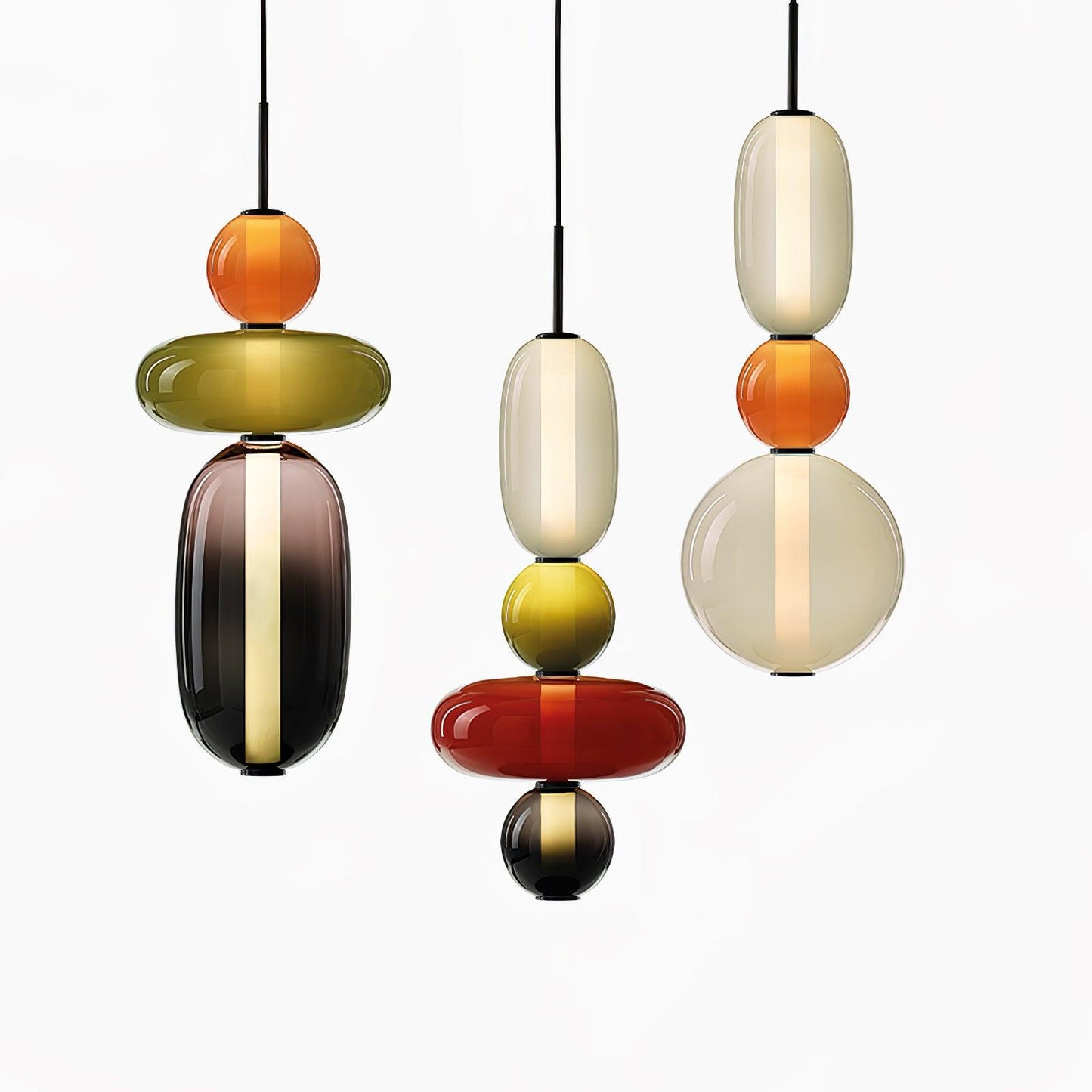 Pendellampe aus Kandiertem Glas – Modernes Beleuchtungsdesign