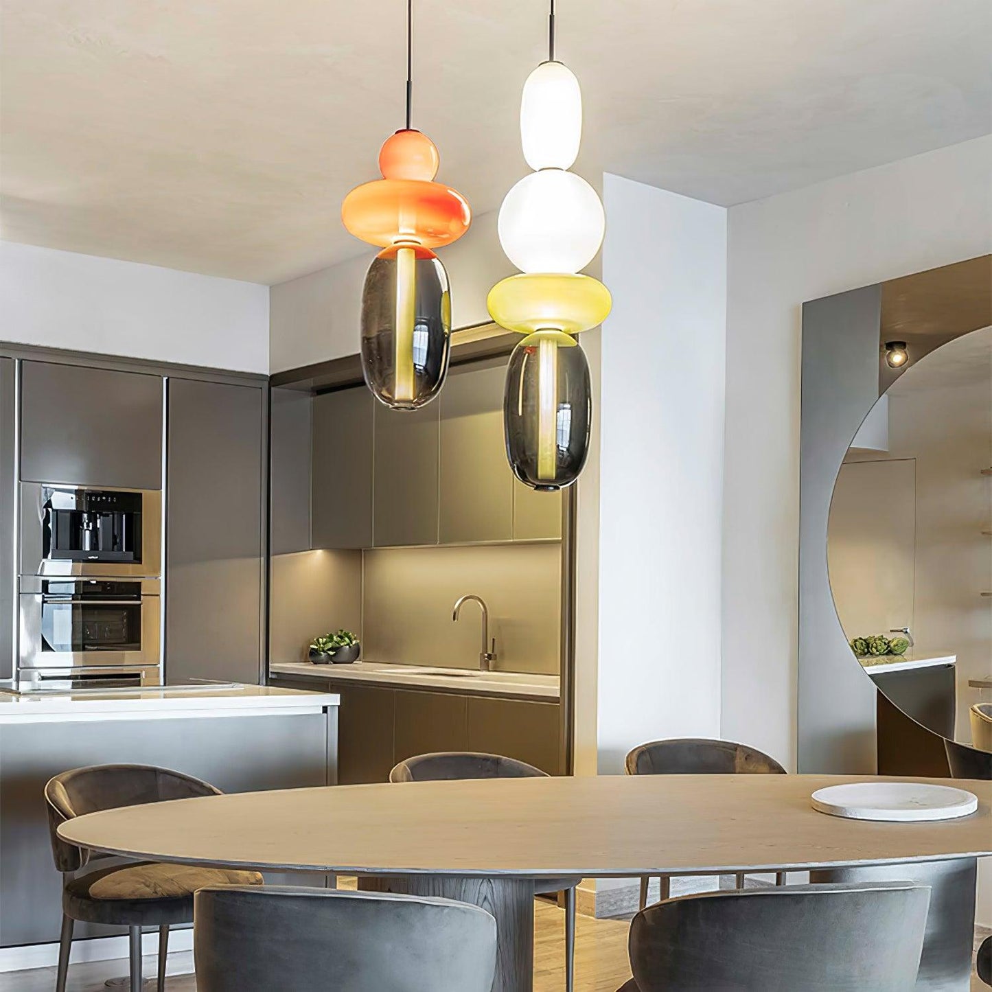 Pendellampe aus Kandiertem Glas – Modernes Beleuchtungsdesign