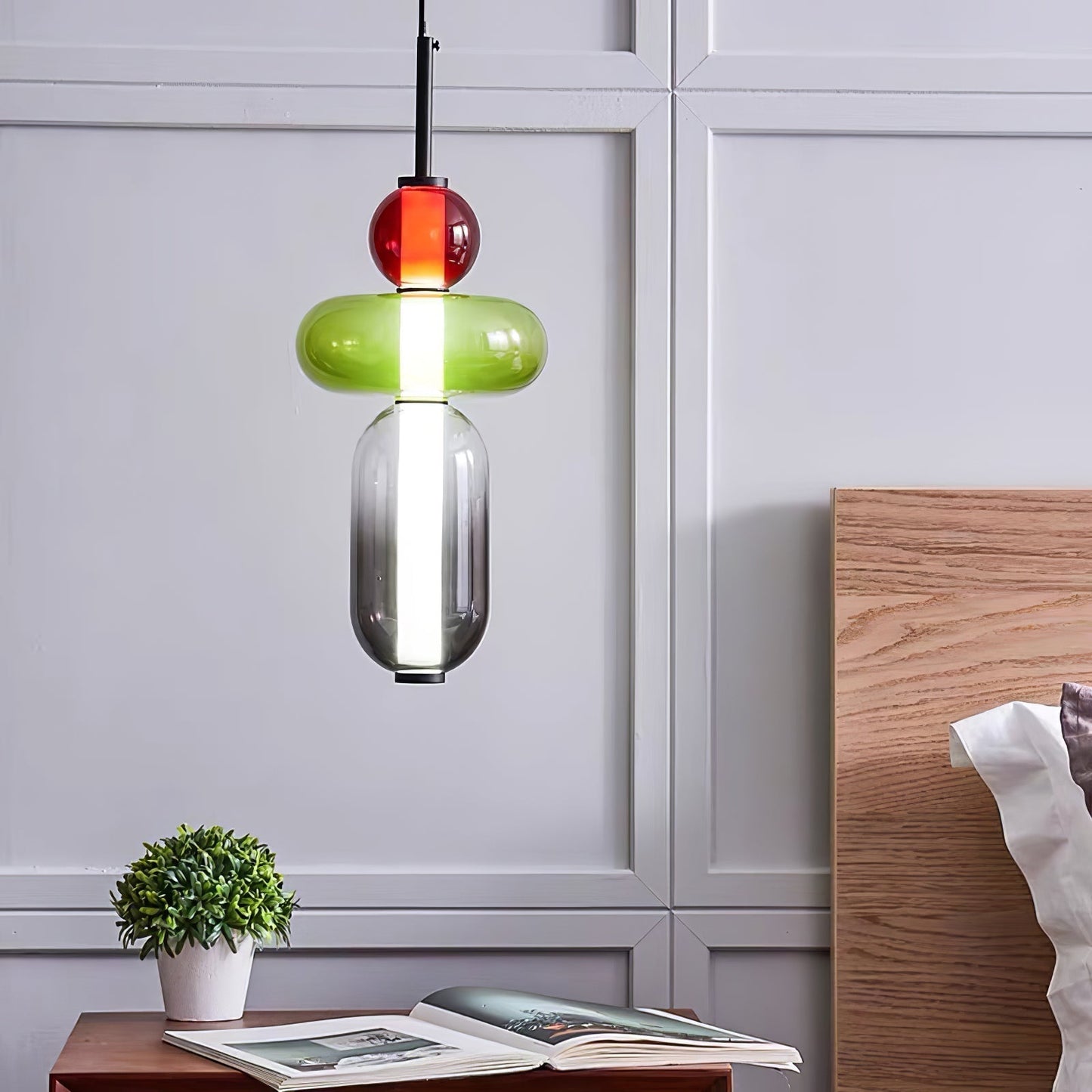 Pendellampe aus Kandiertem Glas – Modernes Beleuchtungsdesign