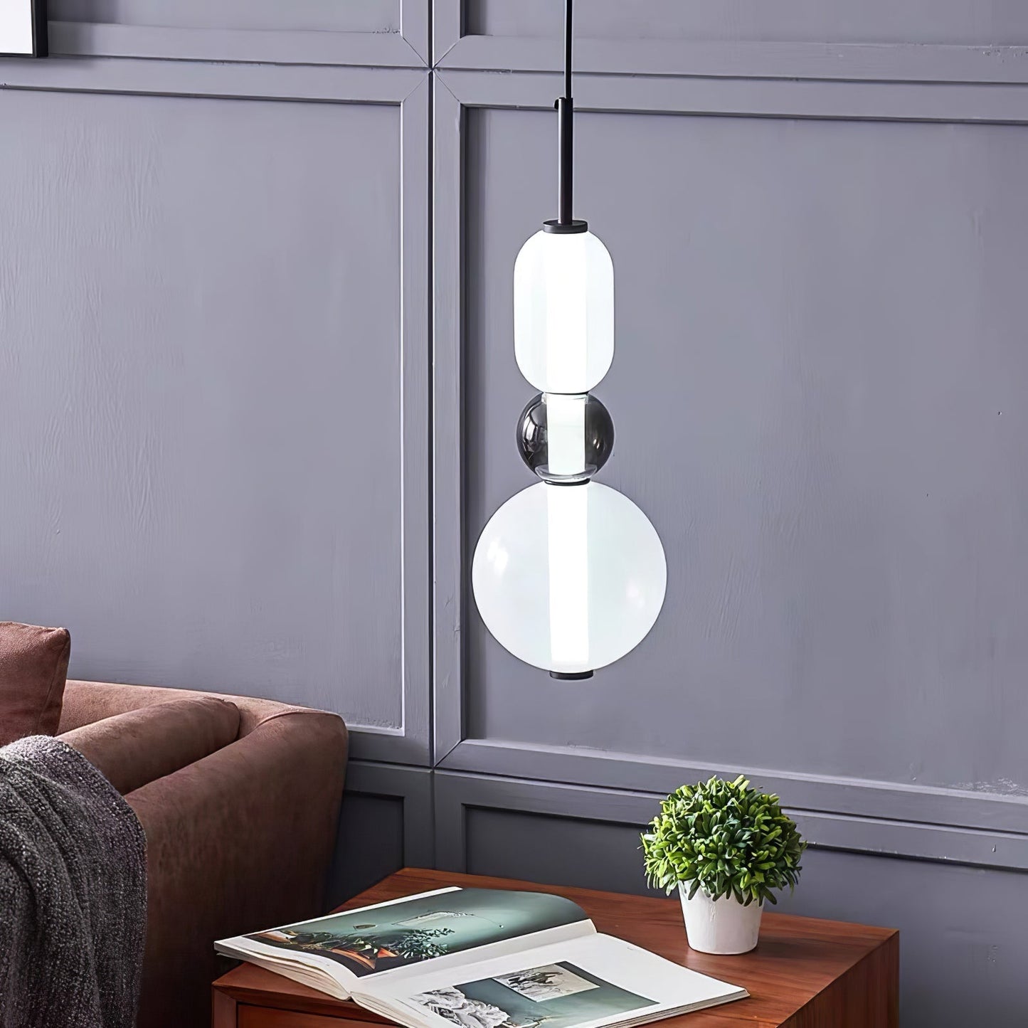 Pendellampe aus Kandiertem Glas – Modernes Beleuchtungsdesign