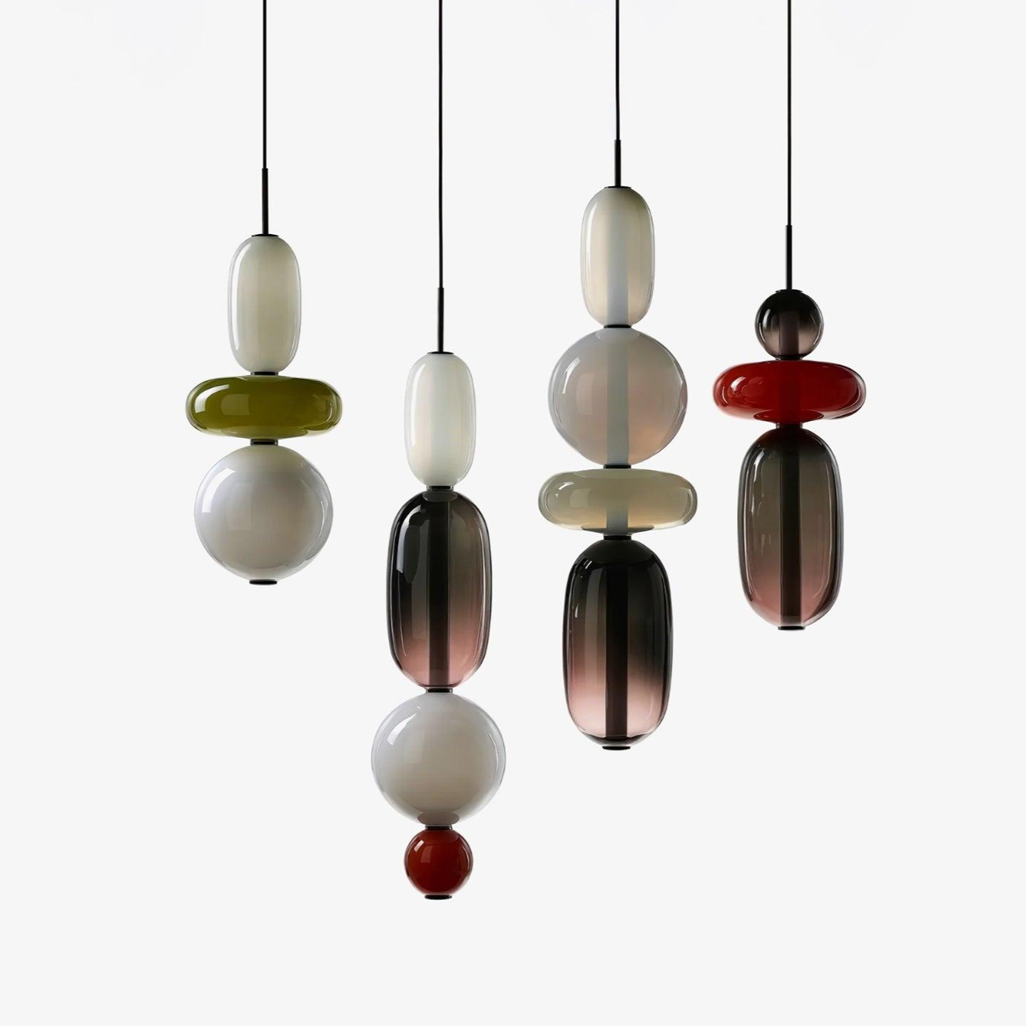Pendellampe aus Kandiertem Glas – Modernes Beleuchtungsdesign
