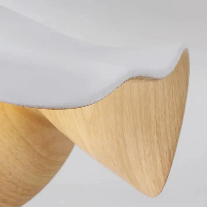 Lotus Holz & Harz LED Deckenlampe | Skandinavischer Stil