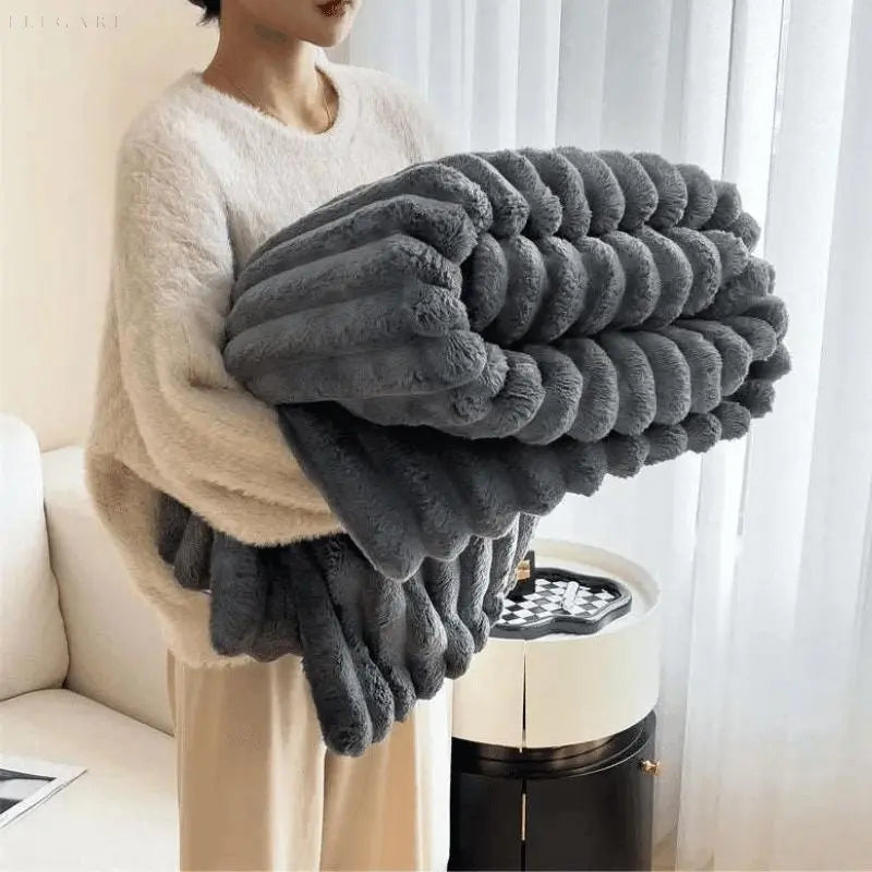 Fleece-Decke aus Mikrofaser – Flauschig und bequem zum Entspannen