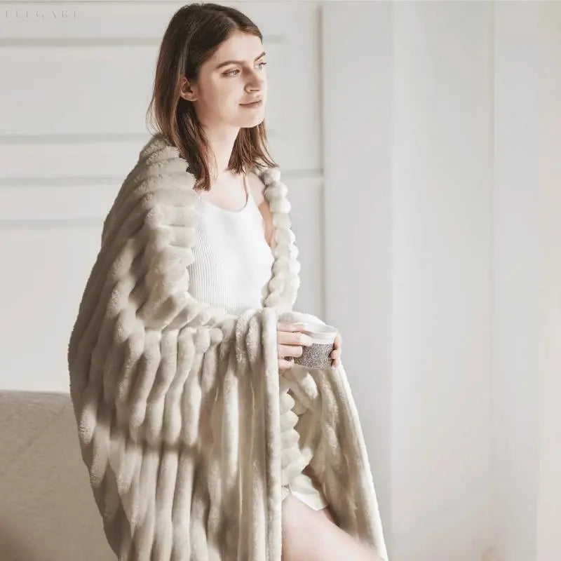 Fleece-Decke aus Mikrofaser – Flauschig und bequem zum Entspannen